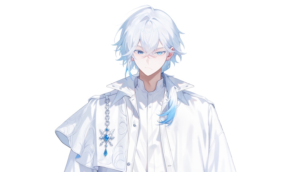 【Live2D汎用モデル】白髪少年・多表情対応・VTube Studio対応 | White-haired VTuber Model