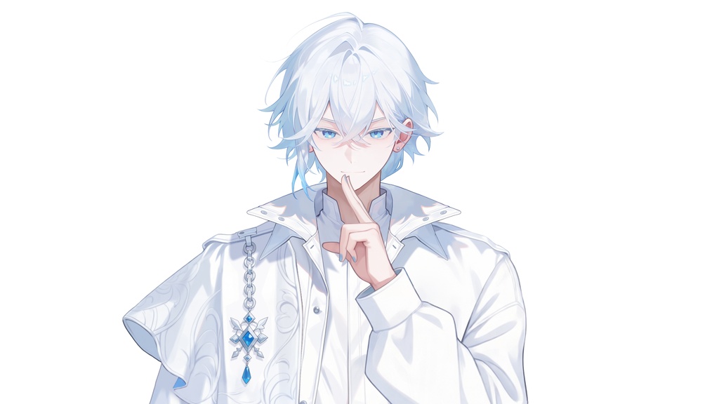 【Live2D汎用モデル】白髪少年・多表情対応・VTube Studio対応 | White-haired VTuber Model