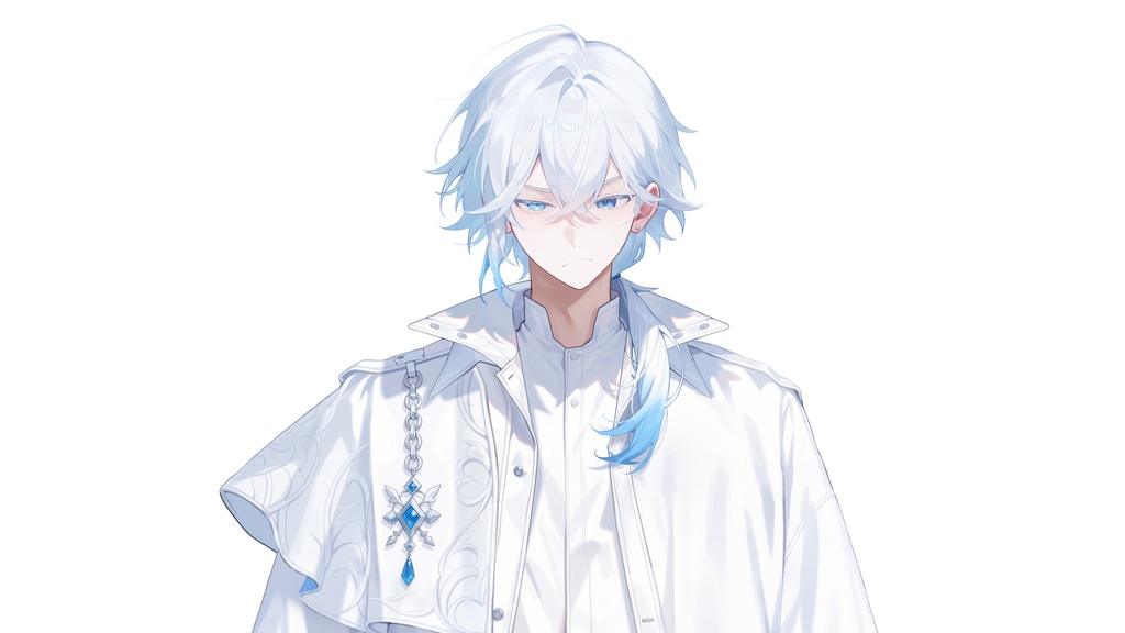 【Live2D汎用モデル】白髪少年・多表情対応・VTube Studio対応 | White-haired VTuber Model