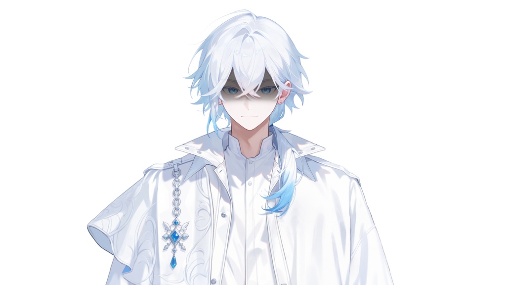 【Live2D汎用モデル】白髪少年・多表情対応・VTube Studio対応 | White-haired VTuber Model