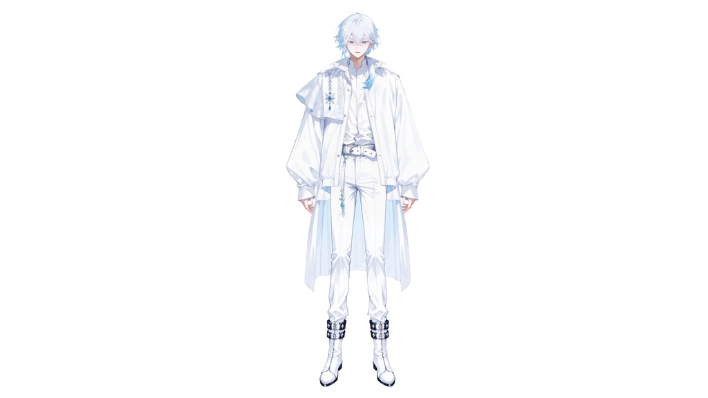 【Live2D汎用モデル】白髪少年・多表情対応・VTube Studio対応 | White-haired VTuber Model