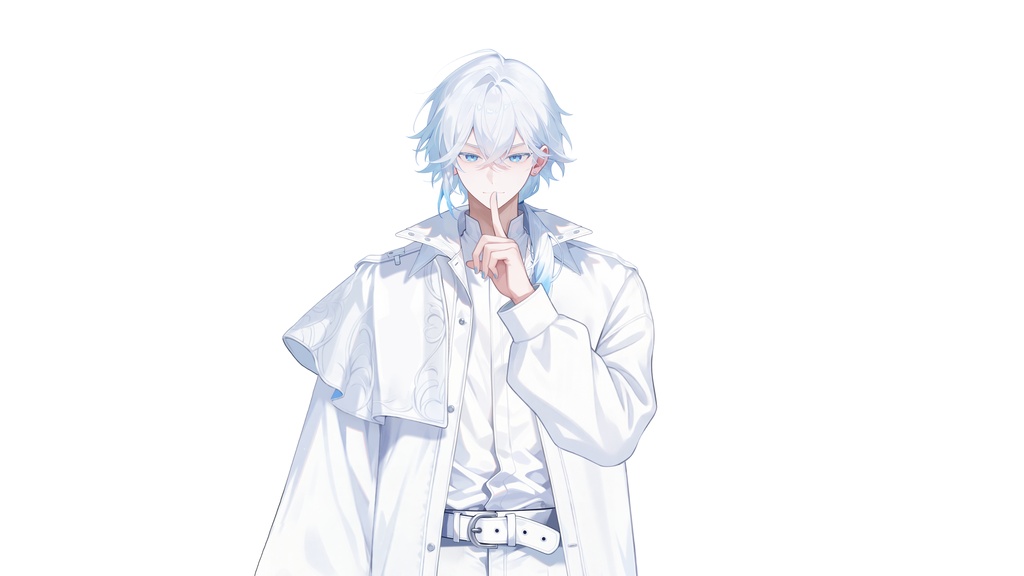 【Live2D汎用モデル】白髪少年・多表情対応・VTube Studio対応 | White-haired VTuber Model