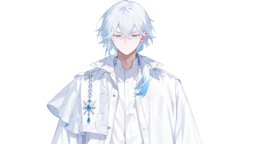 【Live2D汎用モデル】白髪少年・多表情対応・VTube Studio対応 | White-haired VTuber Model