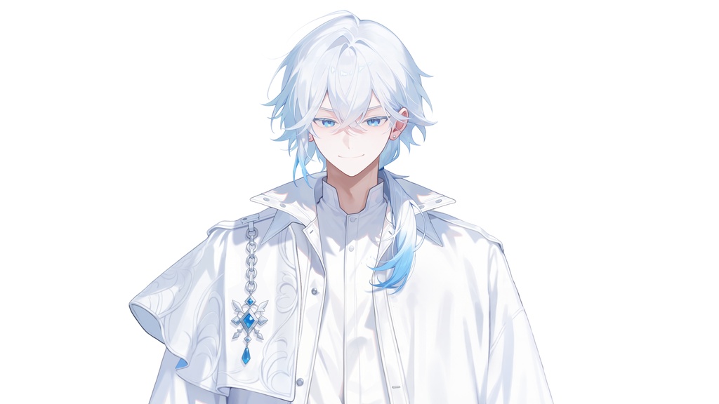 【Live2D汎用モデル】白髪少年・多表情対応・VTube Studio対応 | White-haired VTuber Model