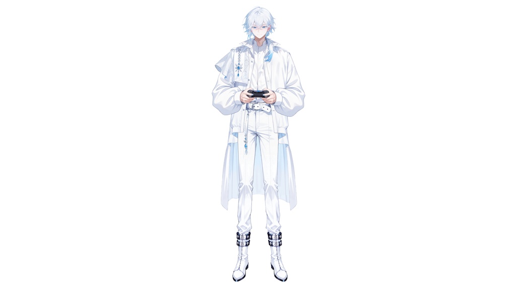 【Live2D汎用モデル】白髪少年・多表情対応・VTube Studio対応 | White-haired VTuber Model