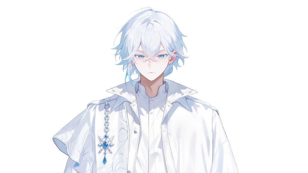 【Live2D汎用モデル】白髪少年・多表情対応・VTube Studio対応 | White-haired VTuber Model