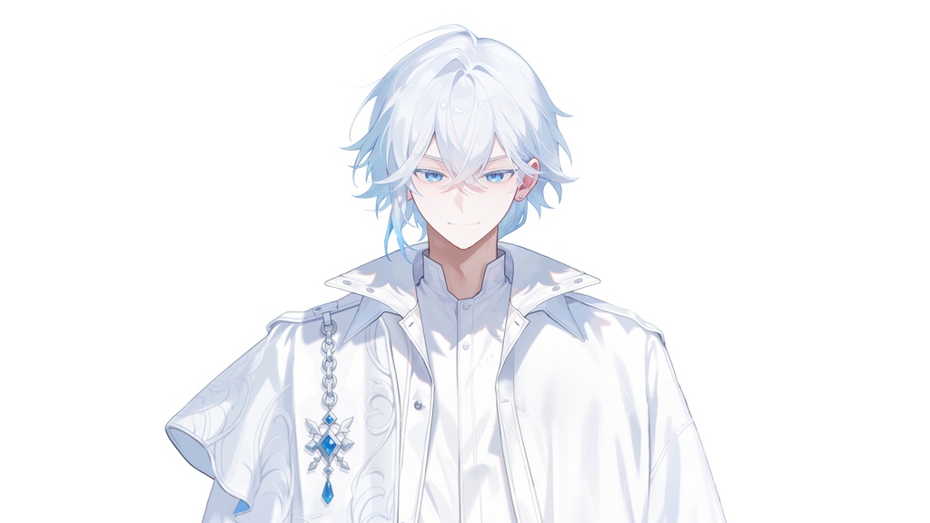 【Live2D汎用モデル】白髪少年・多表情対応・VTube Studio対応 | White-haired VTuber Model
