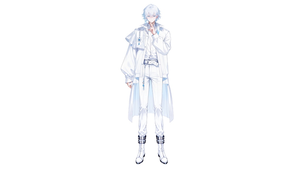 【Live2D汎用モデル】白髪少年・多表情対応・VTube Studio対応 | White-haired VTuber Model