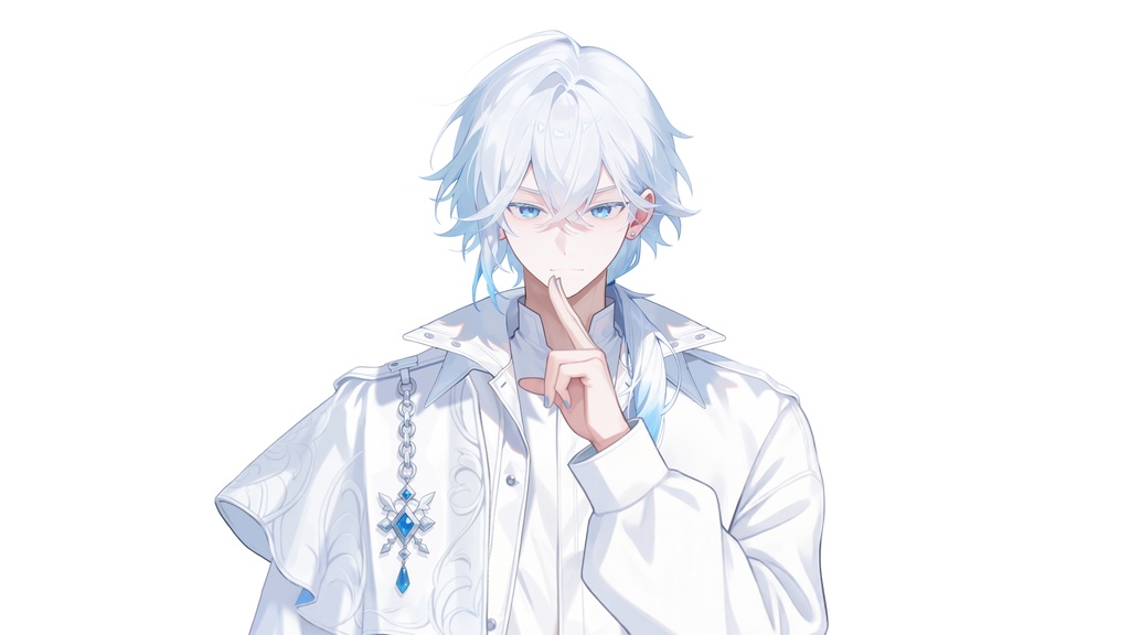 【Live2D汎用モデル】白髪少年・多表情対応・VTube Studio対応 | White-haired VTuber Model