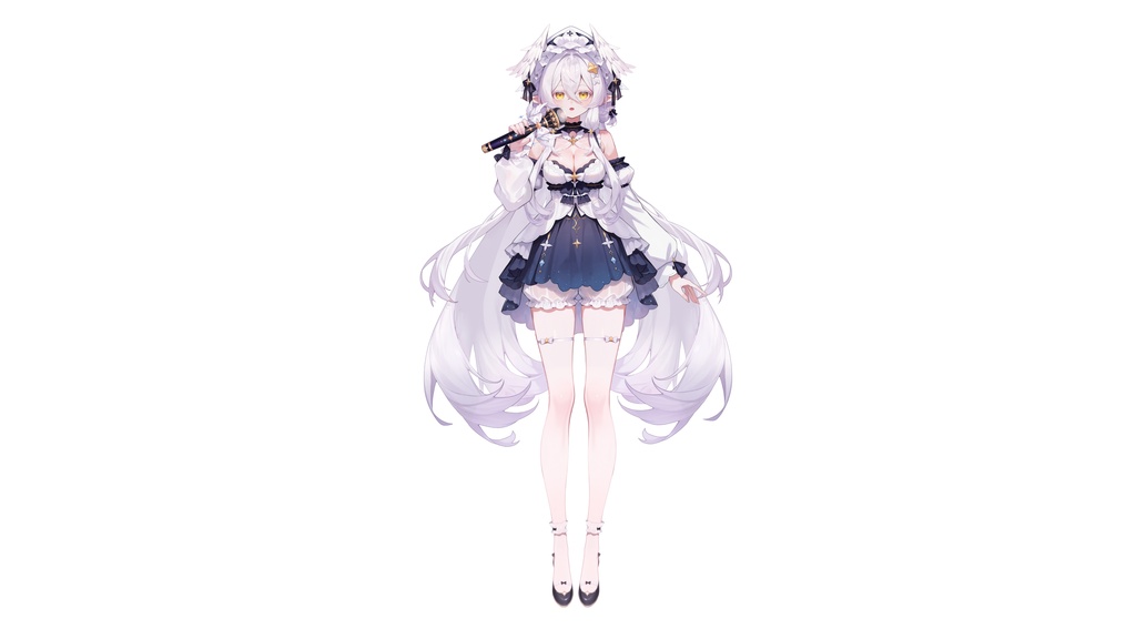 【Live2D汎用モデル】白髪の鳥・多表情対応・VTube Studio対応 | White-Haired Bird Spirit Live2D Model
