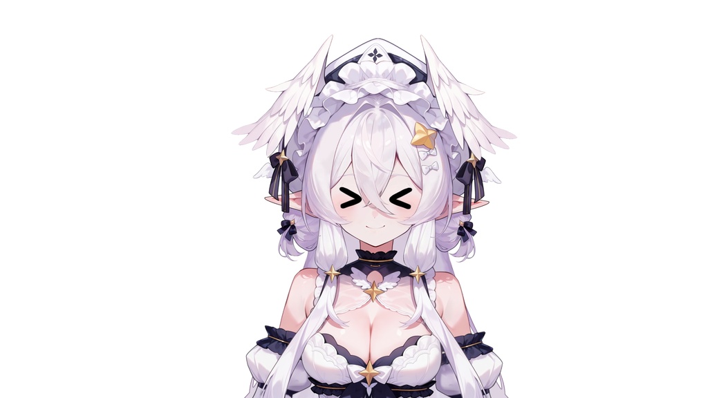 【Live2D汎用モデル】白髪の鳥・多表情対応・VTube Studio対応 | White-Haired Bird Spirit Live2D Model