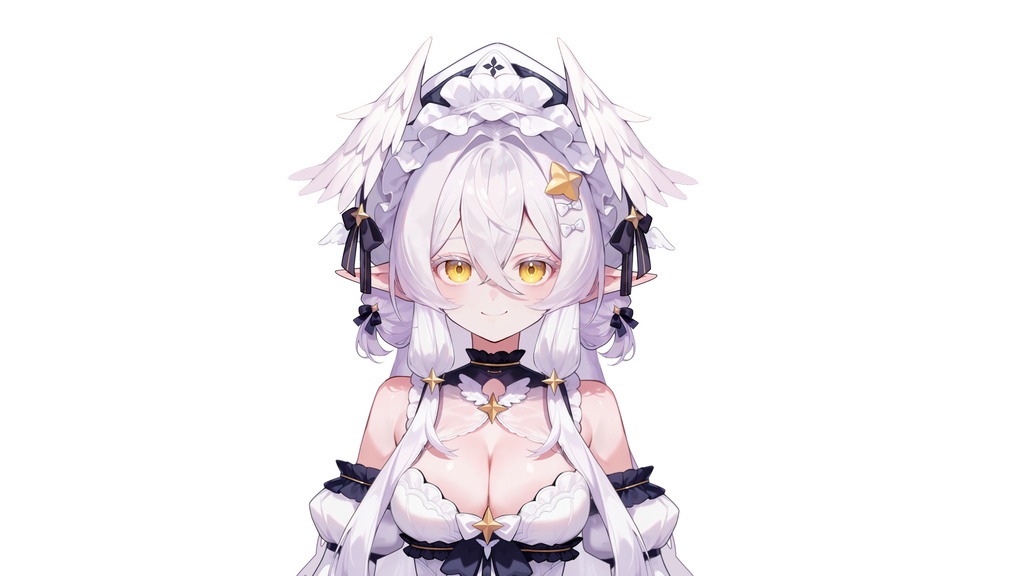【Live2D汎用モデル】白髪の鳥・多表情対応・VTube Studio対応 | White-Haired Bird Spirit Live2D Model
