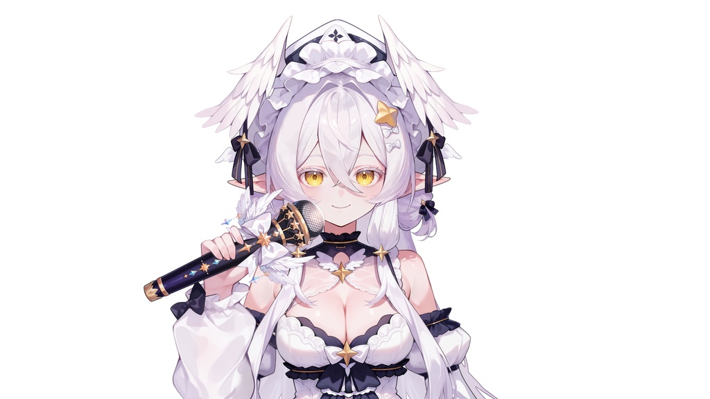 【Live2D汎用モデル】白髪の鳥・多表情対応・VTube Studio対応 | White-Haired Bird Spirit Live2D Model