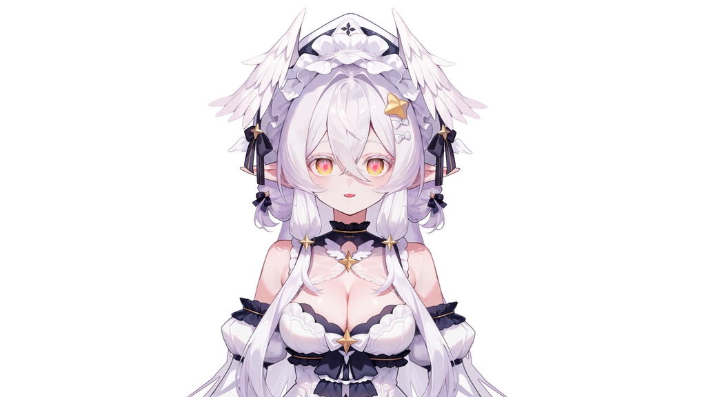【Live2D汎用モデル】白髪の鳥・多表情対応・VTube Studio対応 | White-Haired Bird Spirit Live2D Model