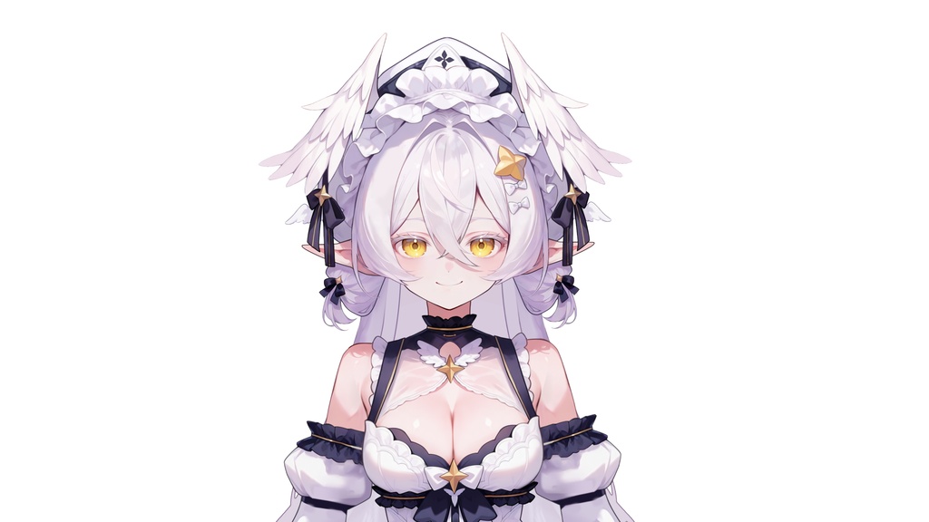 【Live2D汎用モデル】白髪の鳥・多表情対応・VTube Studio対応 | White-Haired Bird Spirit Live2D Model