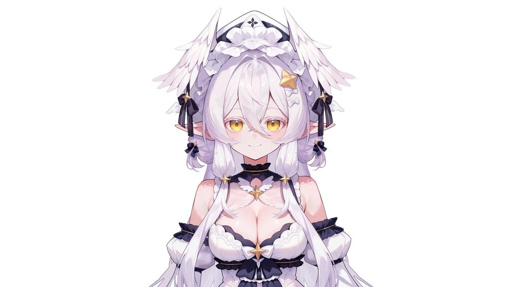 【Live2D汎用モデル】白髪の鳥・多表情対応・VTube Studio対応 | White-Haired Bird Spirit Live2D Model