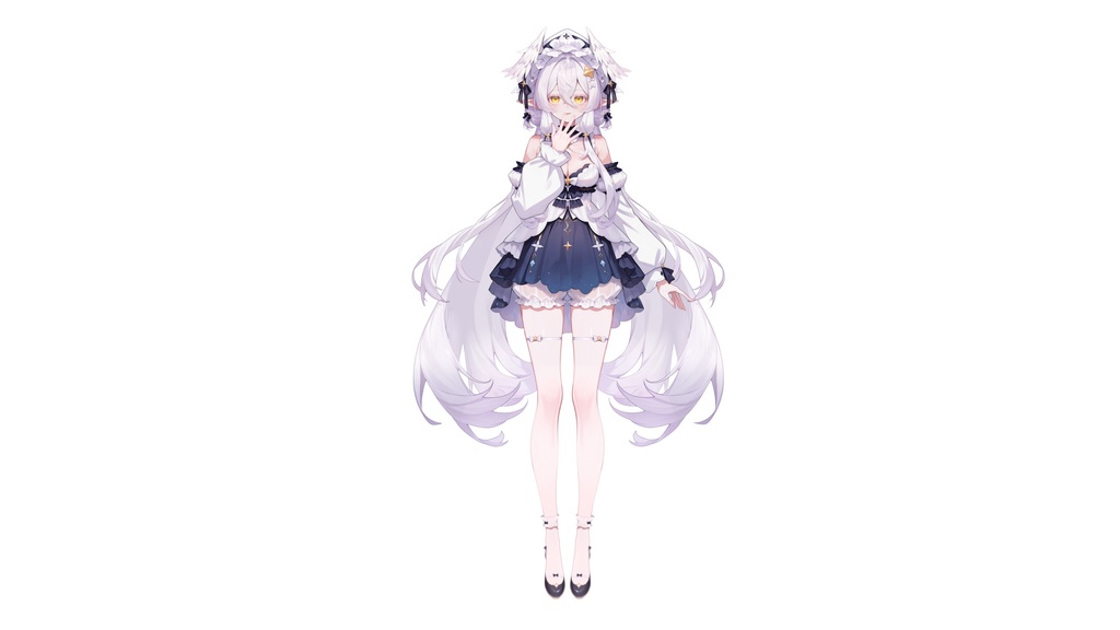 【Live2D汎用モデル】白髪の鳥・多表情対応・VTube Studio対応 | White-Haired Bird Spirit Live2D Model