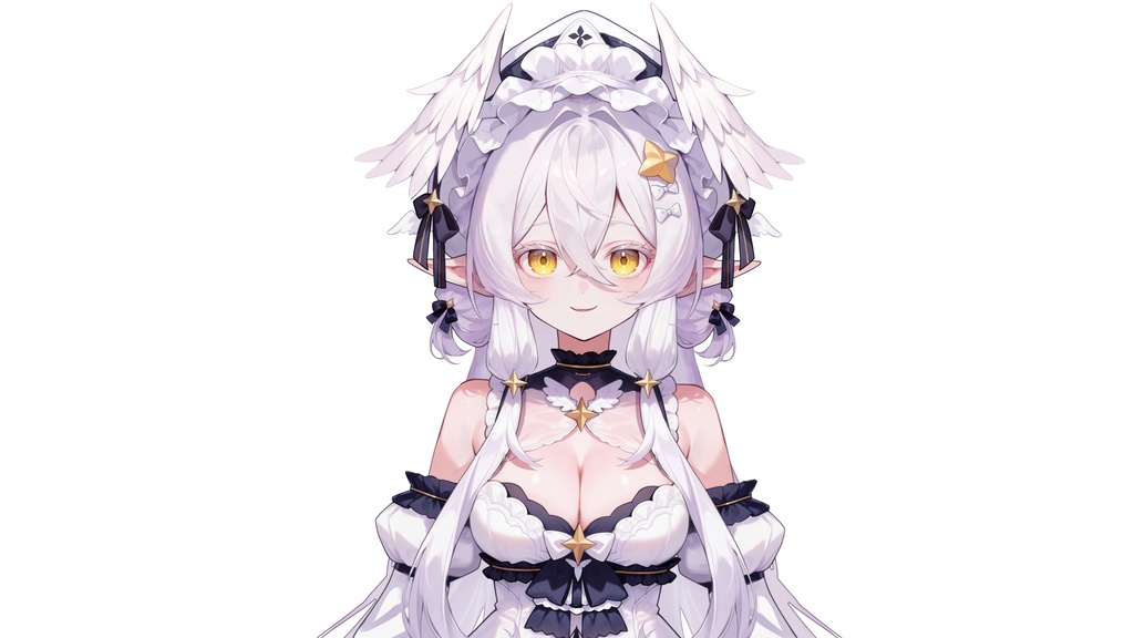 【Live2D汎用モデル】白髪の鳥・多表情対応・VTube Studio対応 | White-Haired Bird Spirit Live2D Model