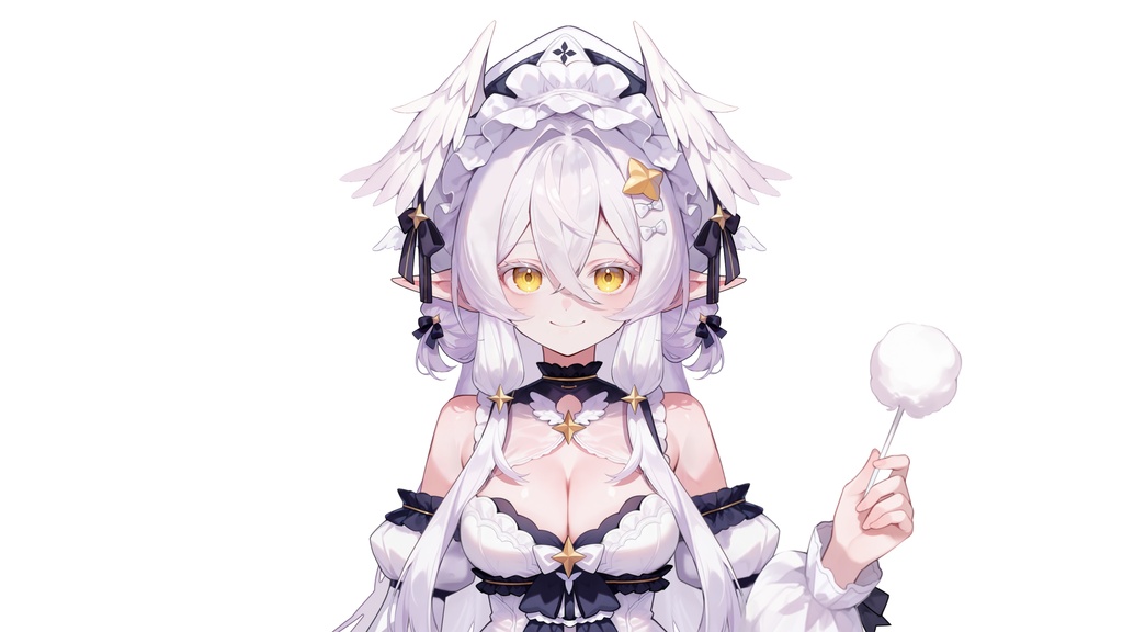 【Live2D汎用モデル】白髪の鳥・多表情対応・VTube Studio対応 | White-Haired Bird Spirit Live2D Model