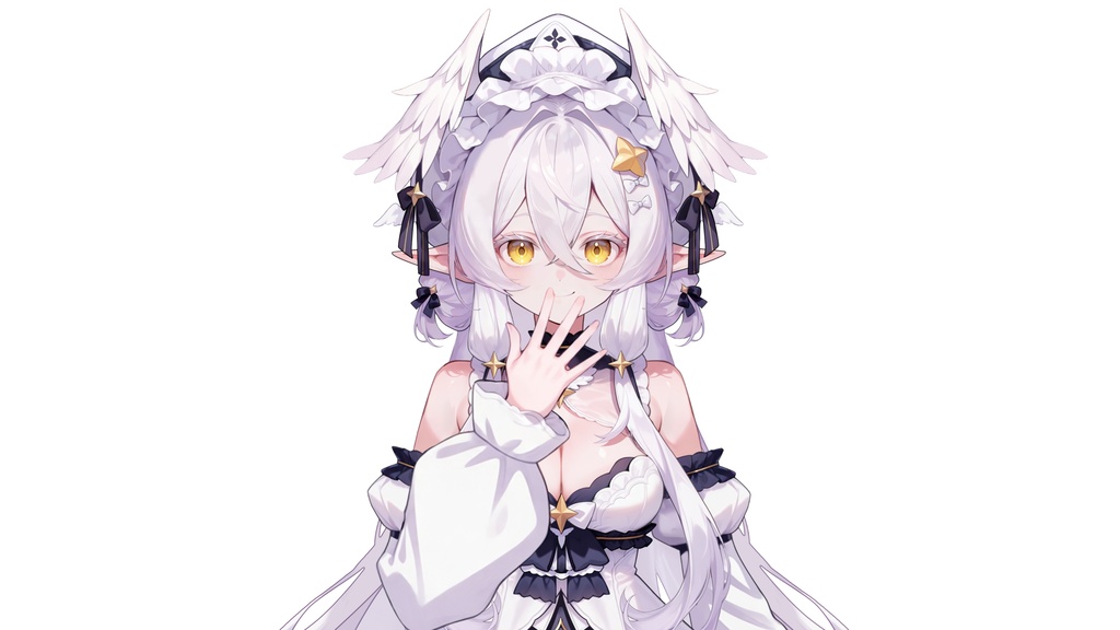 【Live2D汎用モデル】白髪の鳥・多表情対応・VTube Studio対応 | White-Haired Bird Spirit Live2D Model