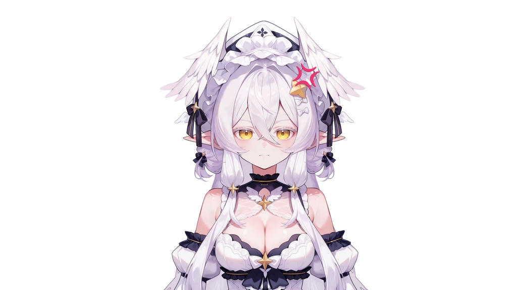 【Live2D汎用モデル】白髪の鳥・多表情対応・VTube Studio対応 | White-Haired Bird Spirit Live2D Model