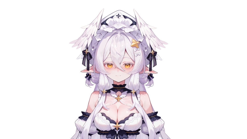 【Live2D汎用モデル】白髪の鳥・多表情対応・VTube Studio対応 | White-Haired Bird Spirit Live2D Model