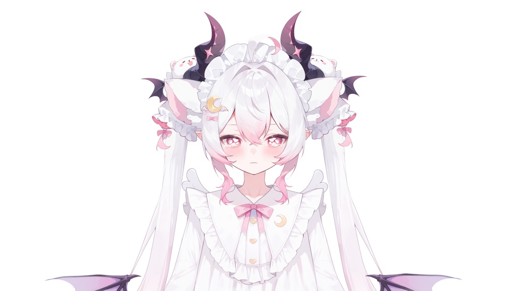 【Live2D汎用モデル】眠眠・小悪魔ガール・多表情対応・VTube Studio対応 | Soft Sleepy Demon Girl Live2D Model