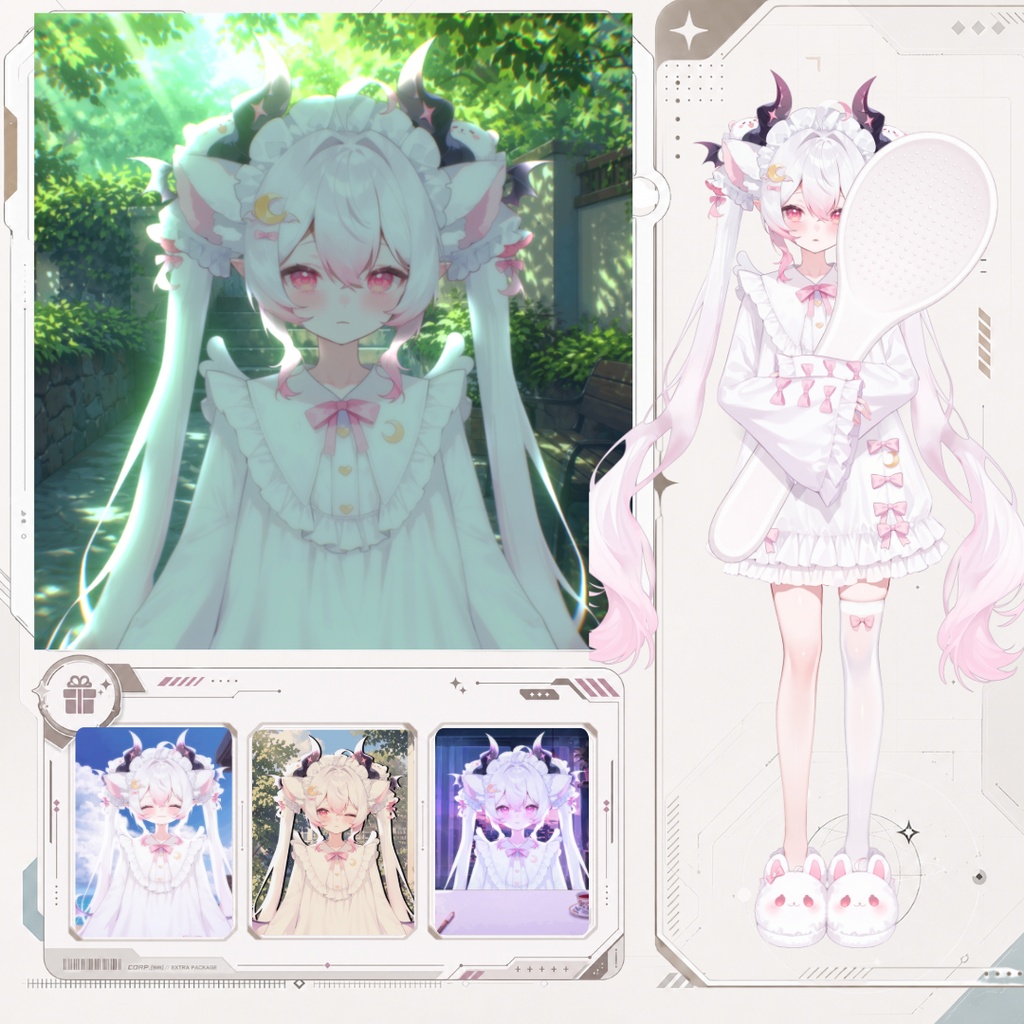 【Live2D汎用モデル】眠眠・小悪魔ガール・多表情対応・VTube Studio対応 | Soft Sleepy Demon Girl Live2D Model