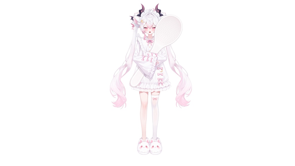 【Live2D汎用モデル】眠眠・小悪魔ガール・多表情対応・VTube Studio対応 | Soft Sleepy Demon Girl Live2D Model