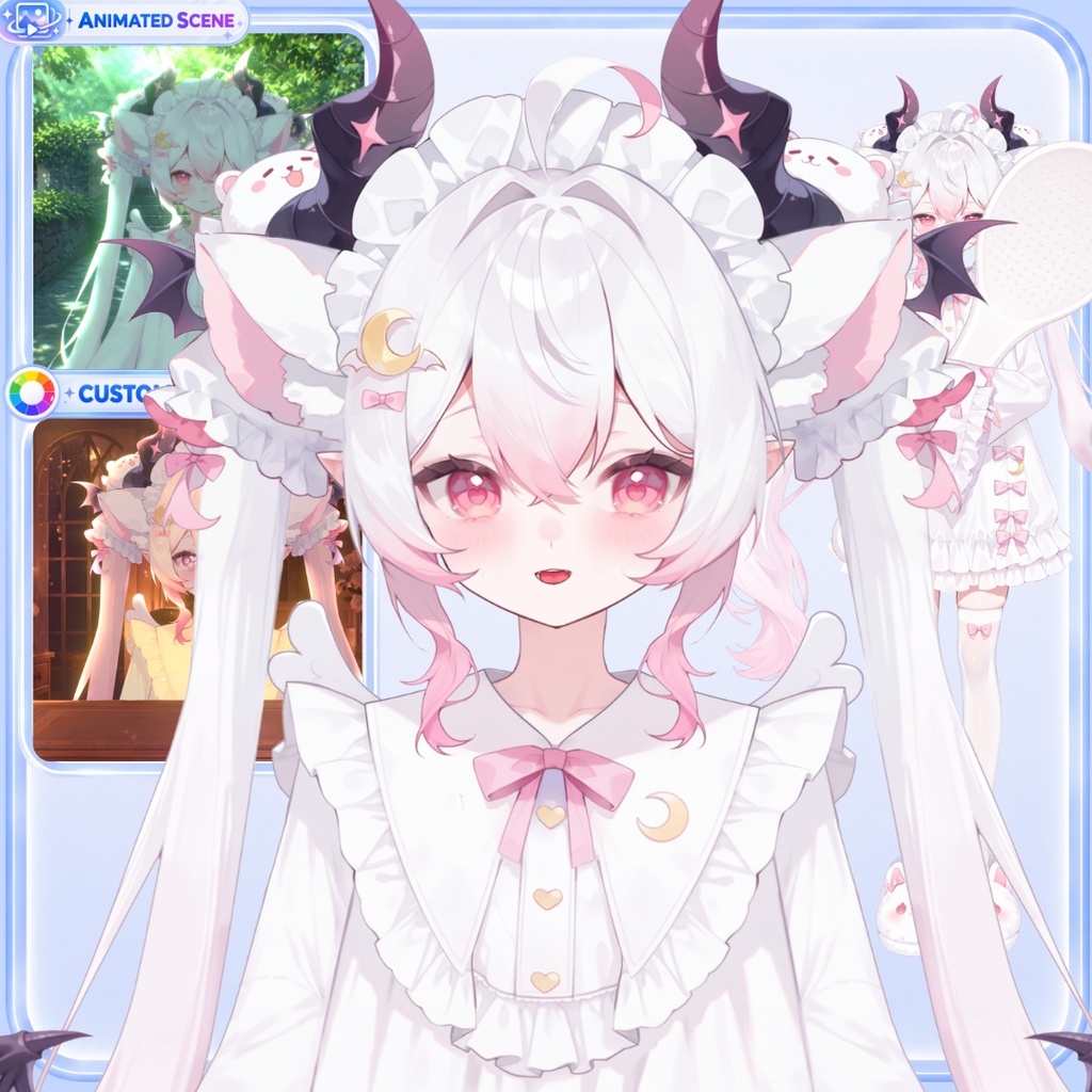 【Live2D汎用モデル】眠眠・小悪魔ガール・多表情対応・VTube Studio対応 | Soft Sleepy Demon Girl Live2D Model