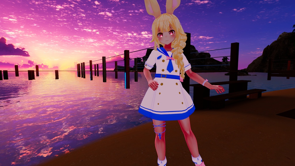 《15アバター対応衣装》アクアマリンワンピース