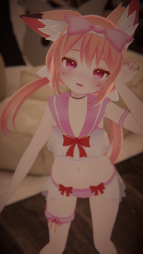 《14アバター対応衣装》ワッフルロリスイム