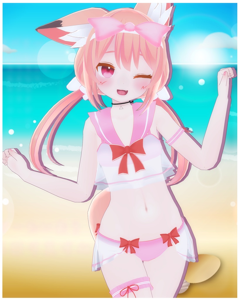 《14アバター対応衣装》ワッフルロリスイム