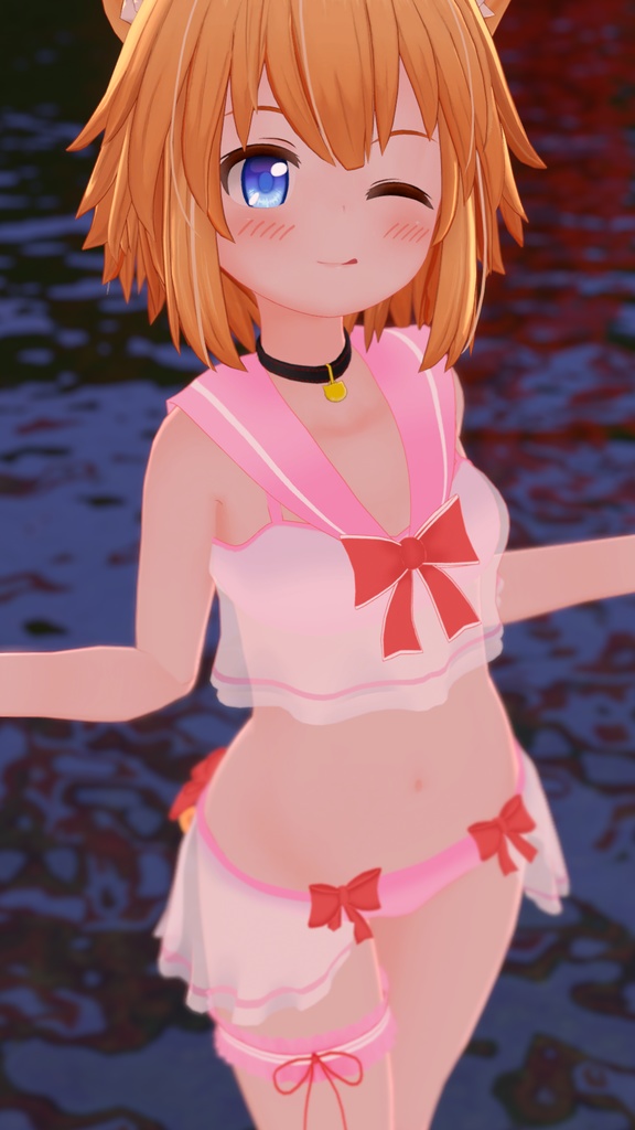 《14アバター対応衣装》ワッフルロリスイム