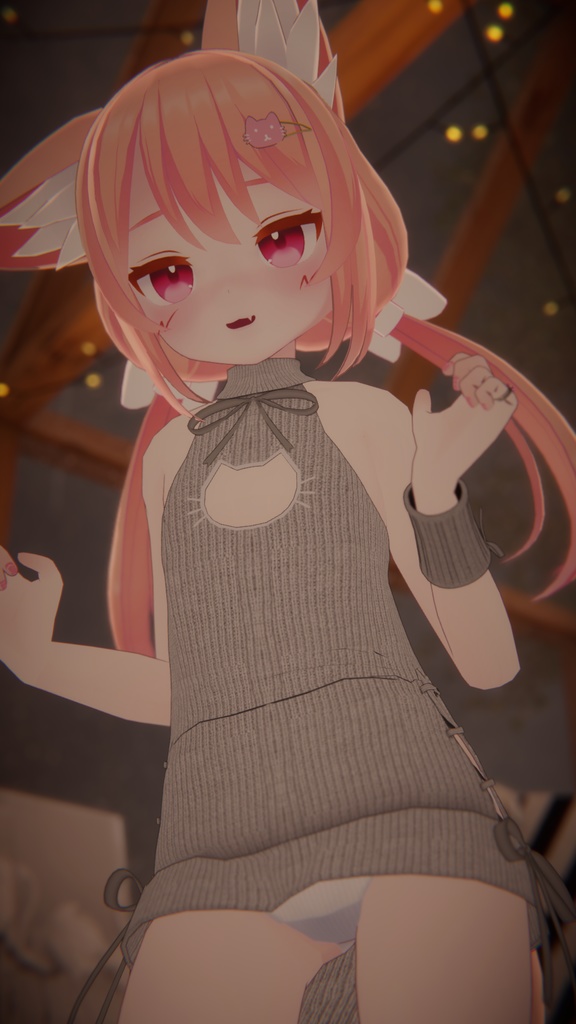 《17アバター対応衣装》ねこねこセーター