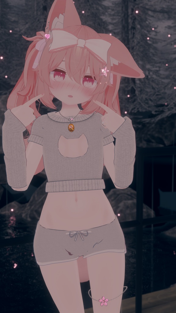 《12アバター対応衣装》ねこねこルームウェア