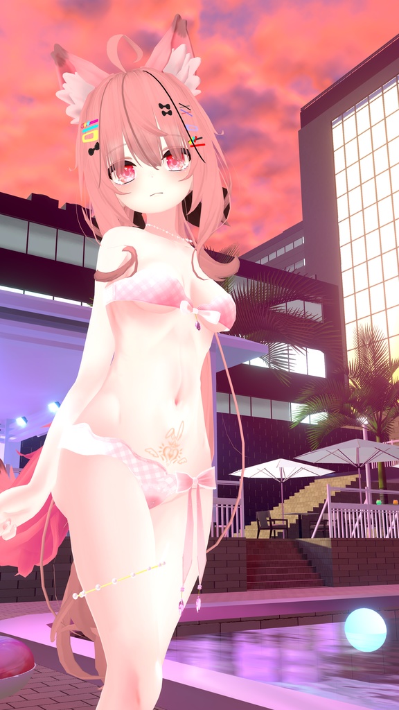 《23アバター対応衣装》ひらひらっフローラルスイム♪