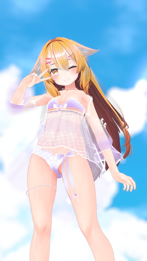 《23アバター対応衣装》ひらひらっフローラルスイム♪