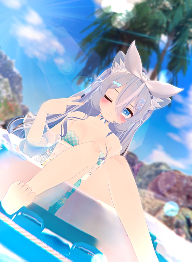 《23アバター対応衣装》ひらひらっフローラルスイム♪