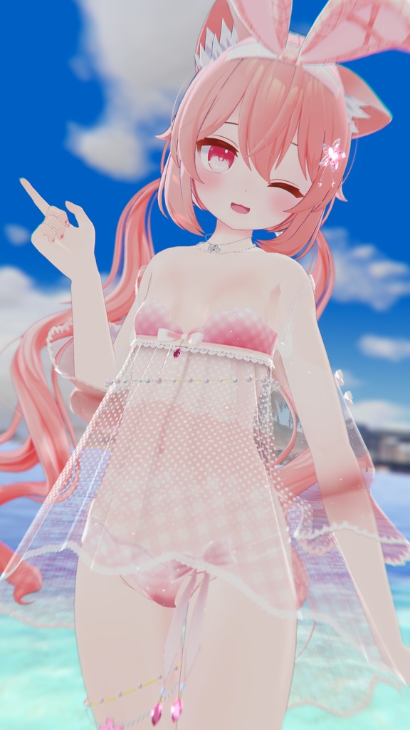 《23アバター対応衣装》ひらひらっフローラルスイム♪