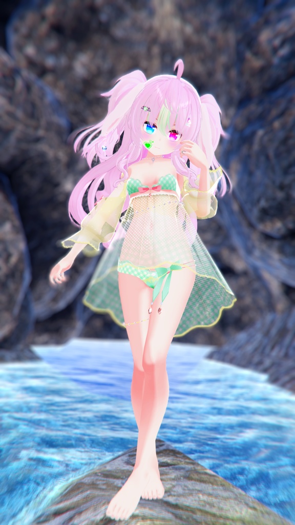 《23アバター対応衣装》ひらひらっフローラルスイム♪