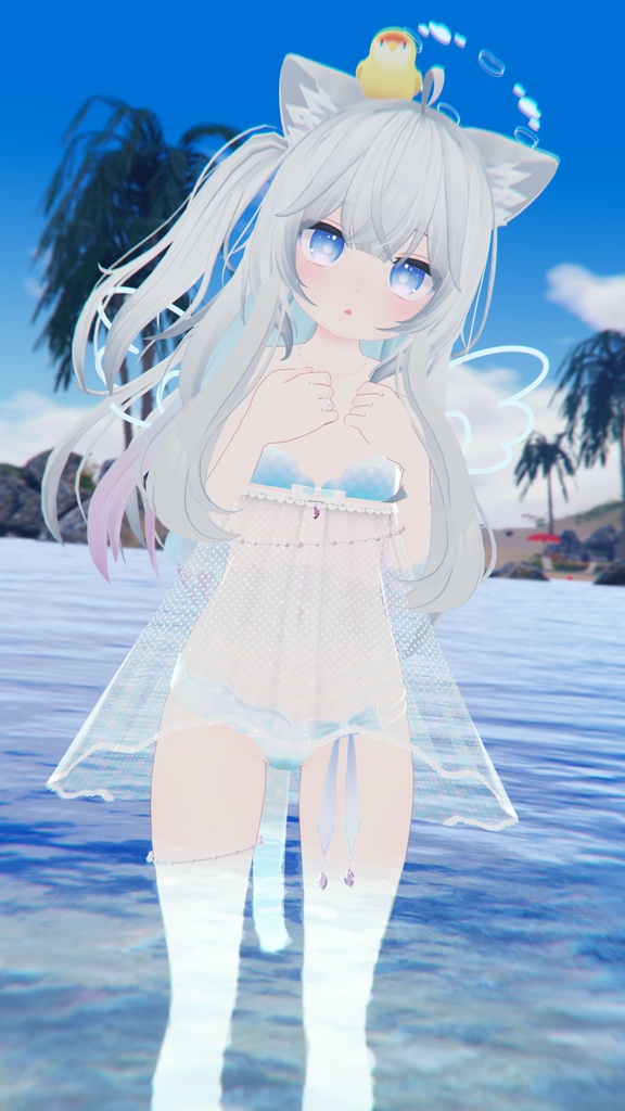 《23アバター対応衣装》ひらひらっフローラルスイム♪