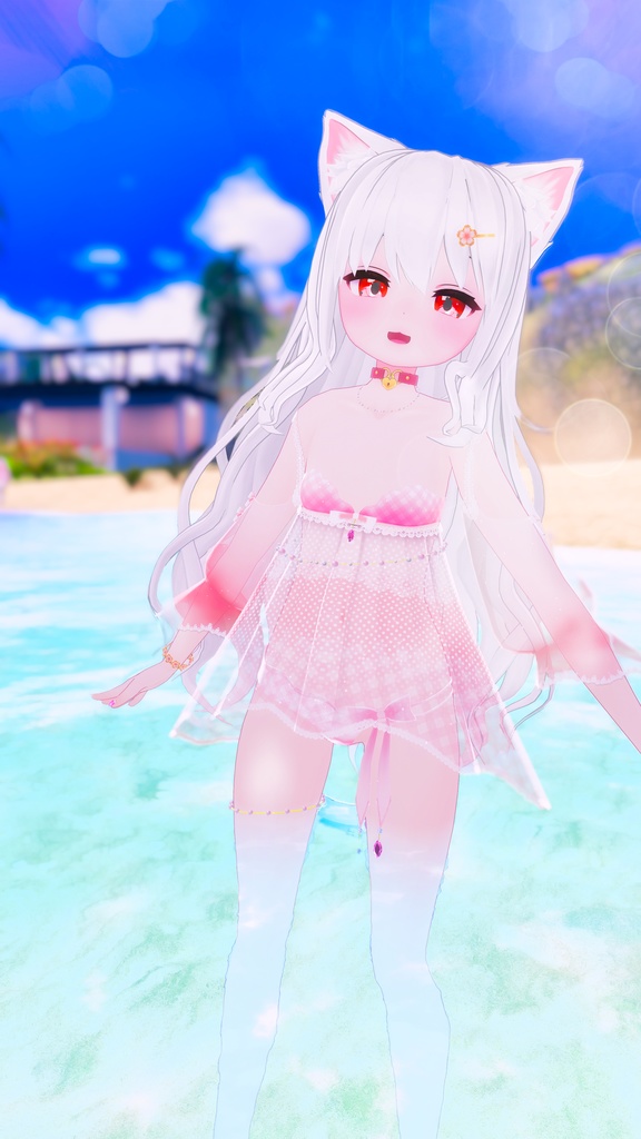 《23アバター対応衣装》ひらひらっフローラルスイム♪