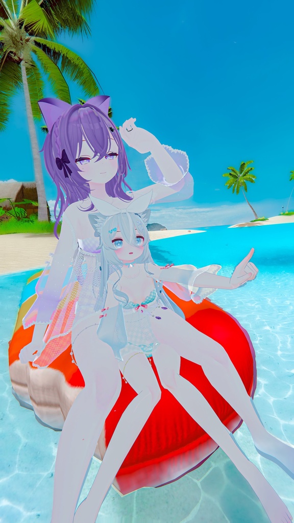 《23アバター対応衣装》ひらひらっフローラルスイム♪