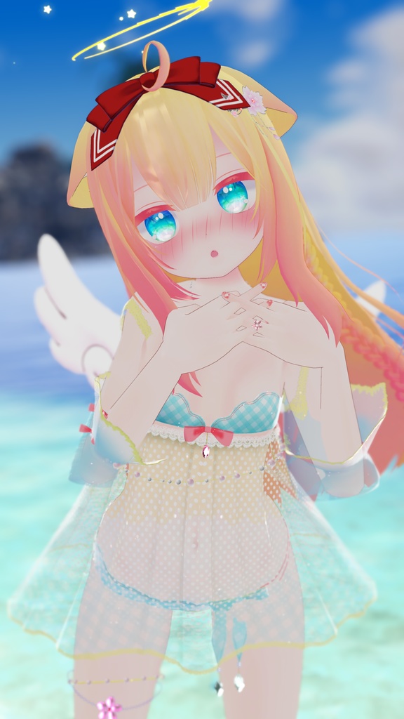 《23アバター対応衣装》ひらひらっフローラルスイム♪