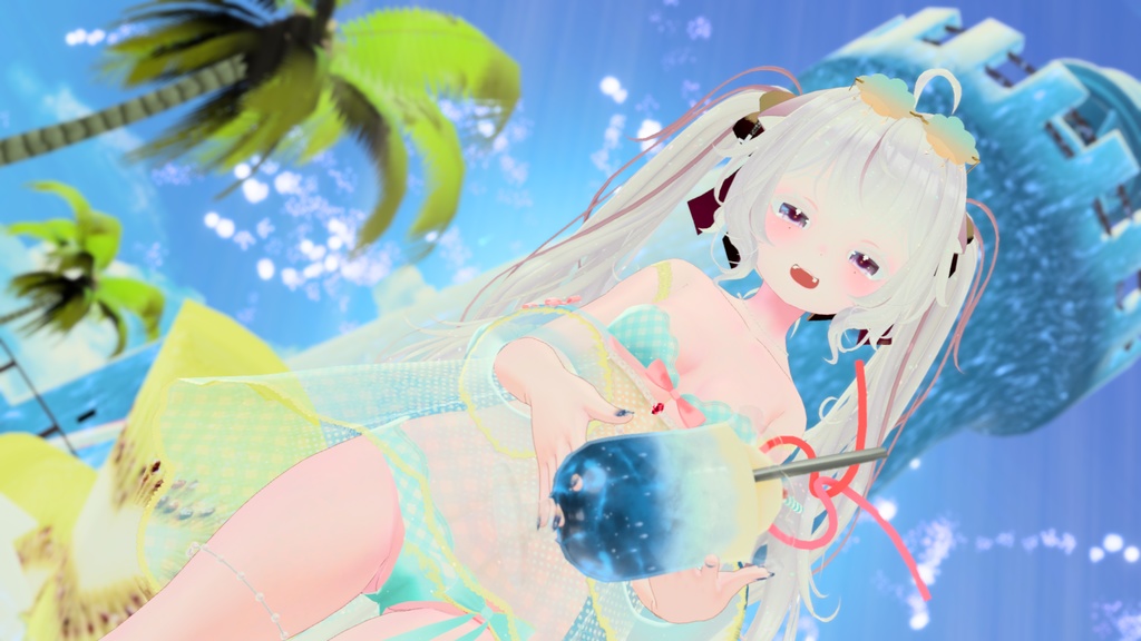 《23アバター対応衣装》ひらひらっフローラルスイム♪