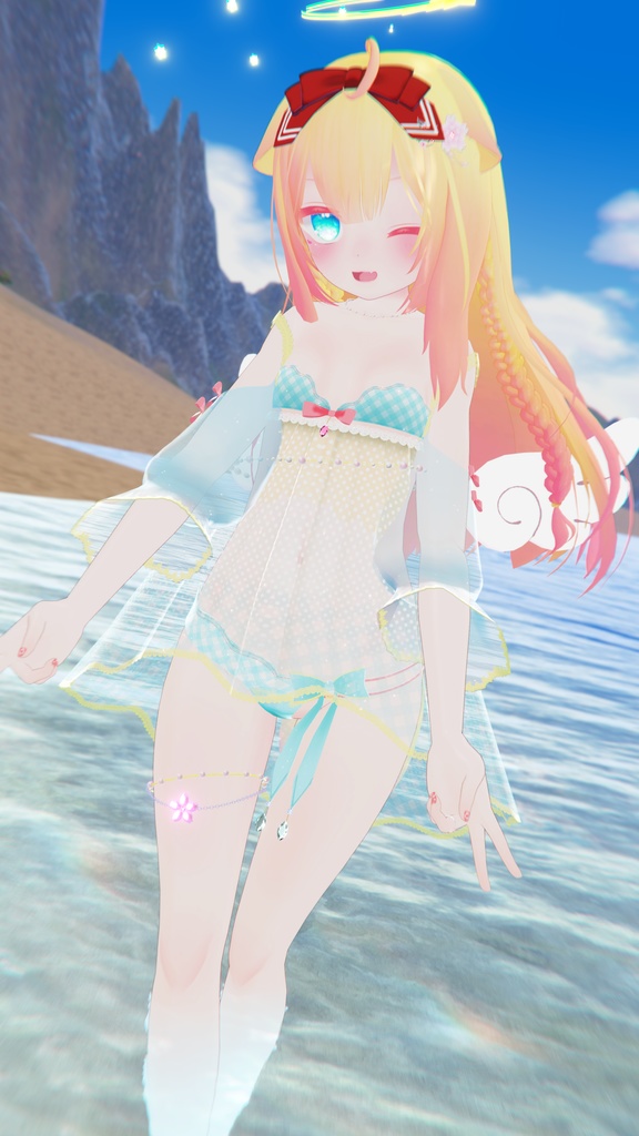 《23アバター対応衣装》ひらひらっフローラルスイム♪