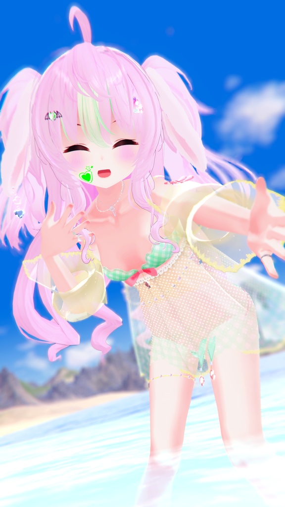 《23アバター対応衣装》ひらひらっフローラルスイム♪