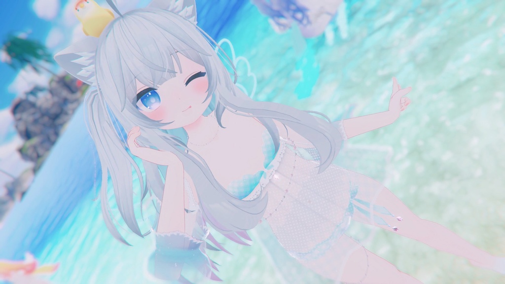 《23アバター対応衣装》ひらひらっフローラルスイム♪