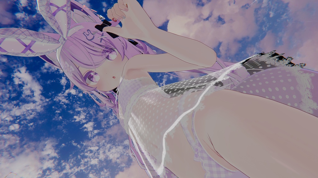 《25アバター対応衣装》ふわもこカーディガン&透けリボンランジェリーせいそせっと2